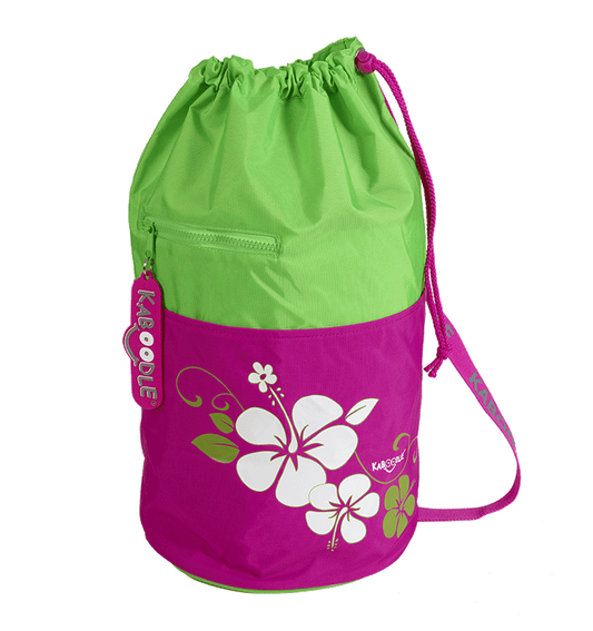 Swim Bag - Lime Hibiscus
