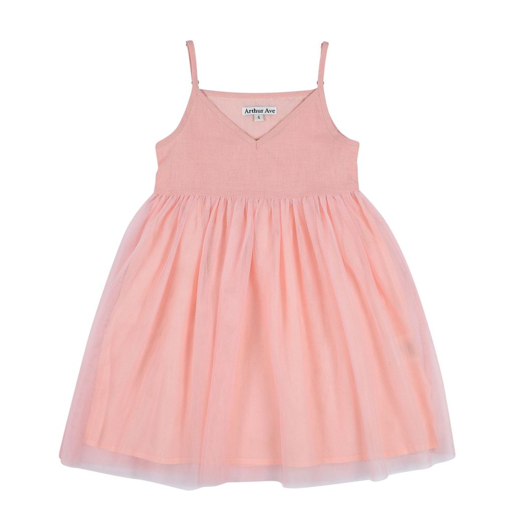 Tulle Babydoll Dress - Pink