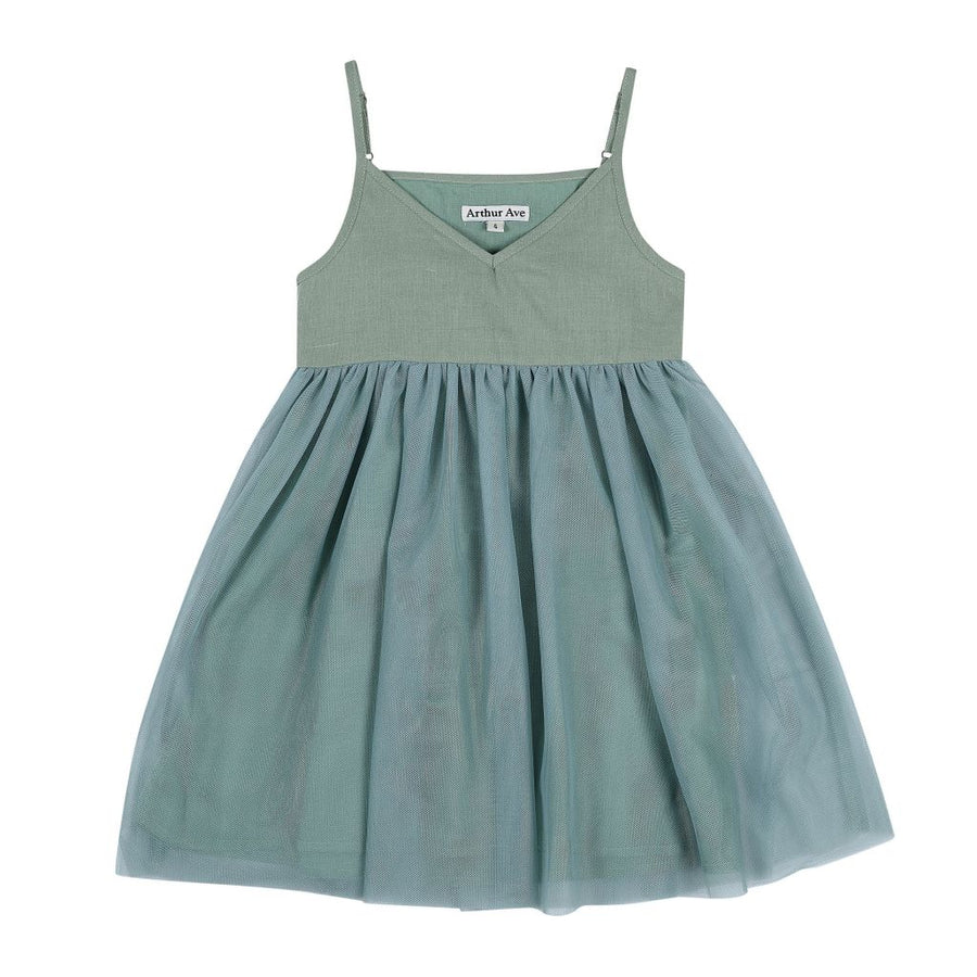 Tulle Babydoll Dress - Green