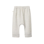 Merino Drawstring Pants-Light Grey Marl