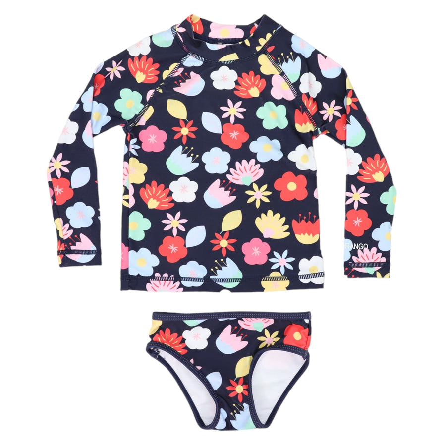 Swim Suntop Set 2 Piece - Navy Flower