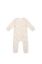 Organic Cotton Reese Zip Onepiece - Woodland Friends