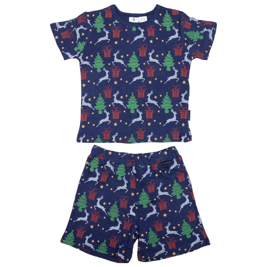 Christmas Pyjamas - Navy Shortie Pyjamas