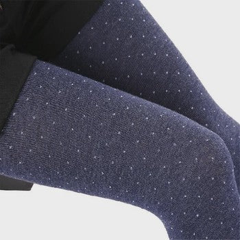 Cotton tights - Denim Blue/Colour Spots