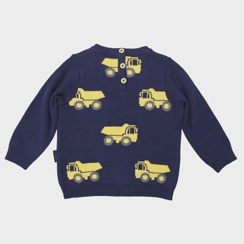 Truck Sweater-Navy