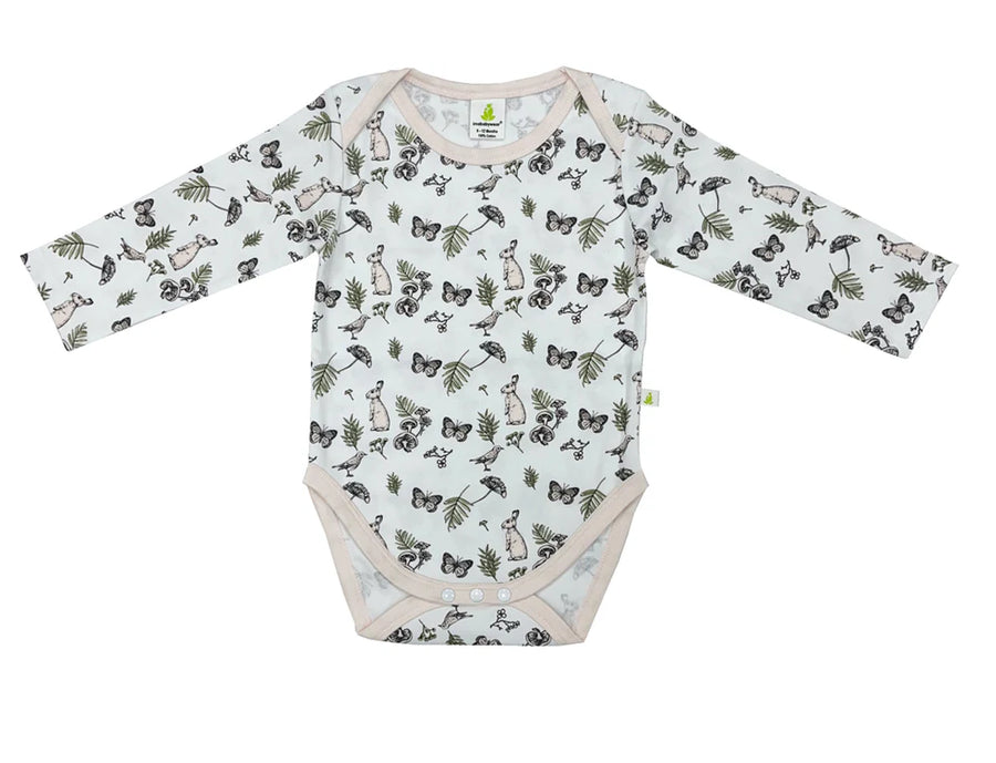 Kimono S/S Bodysuit - Garden Friends