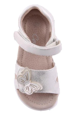 Satin Butterfly Sandals - Sliver Shimmer