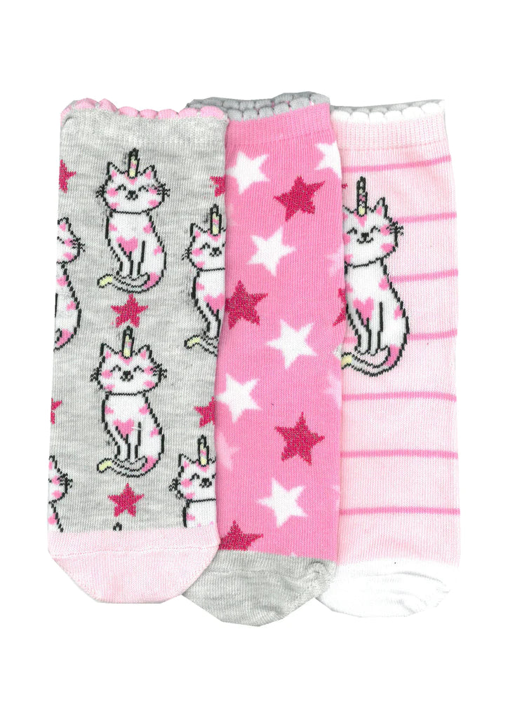 Kitticorn Crew Socks - 3Pk