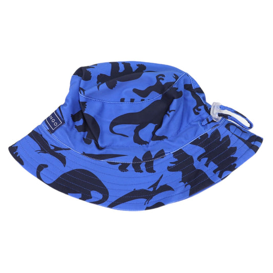 Swim Sun Hat-Dinosaur Blue/Navy