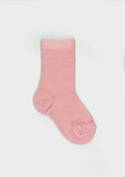 Pink Merino Crew Sock