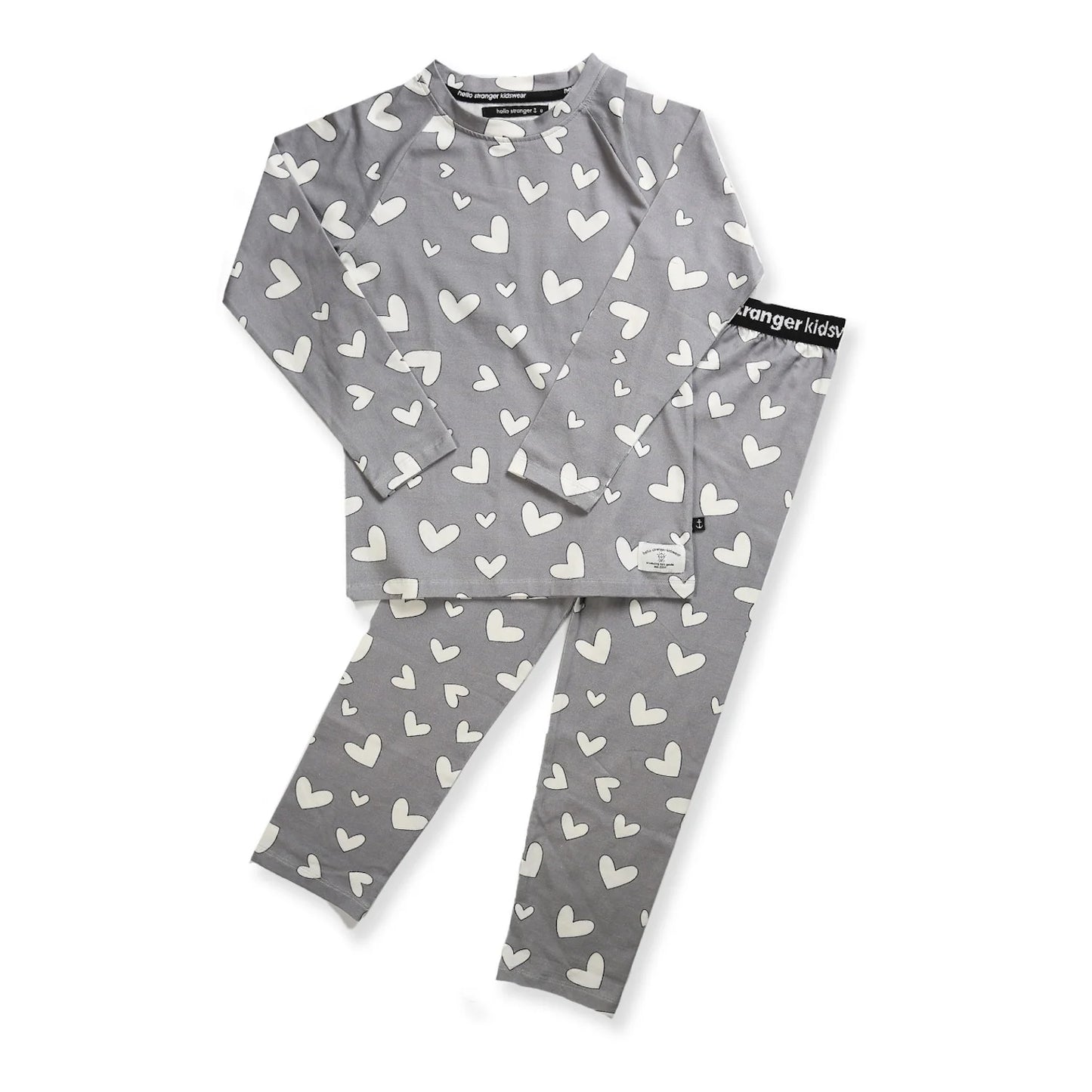 Winter Heart Pyjamas - Grey Marl