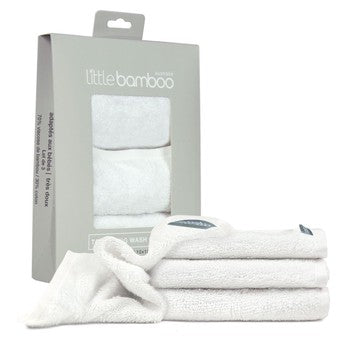 Bamboo Towelling Washers - Whisper/Mint