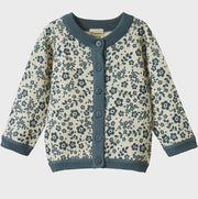 Piper Cardigan - Large daisy belle blue print