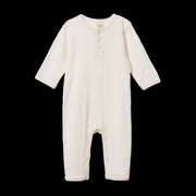 Pointelle Henley Pyjama Suit - Natural