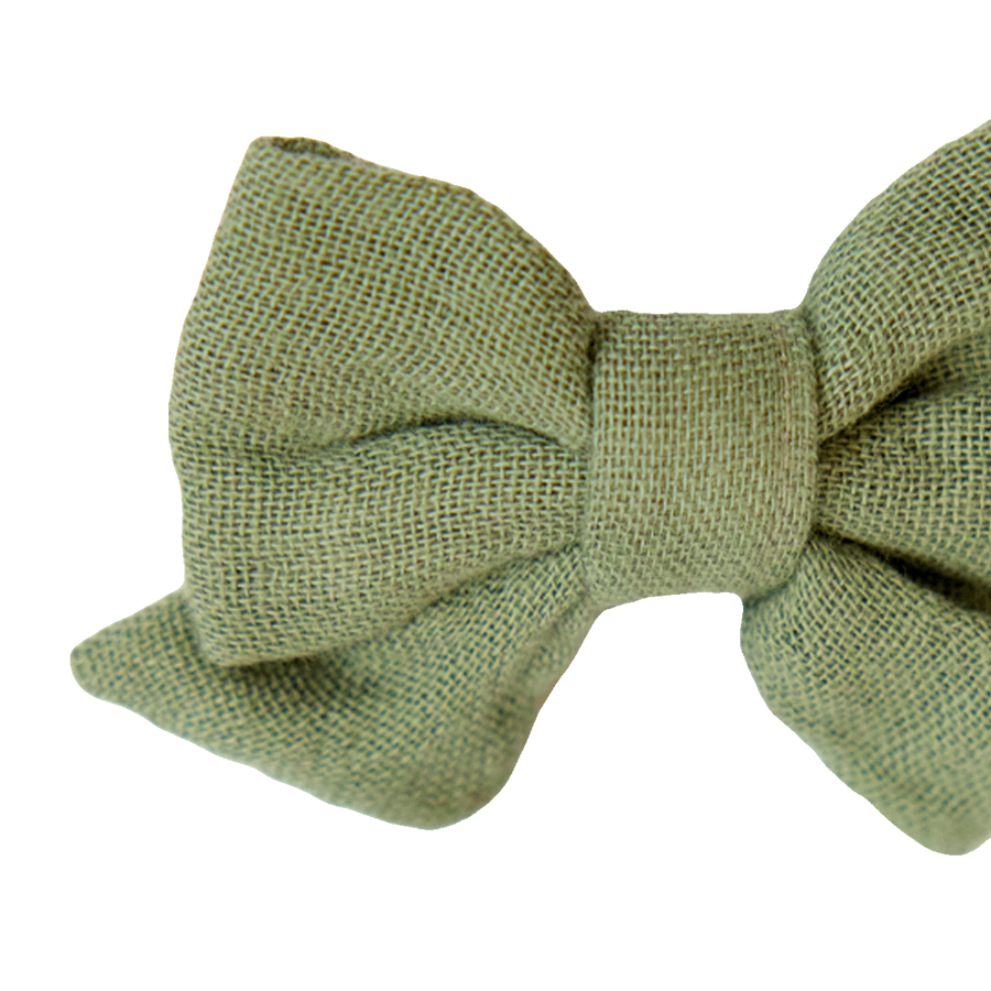 Bow Hair Clips 2 Pack - Hedge Green