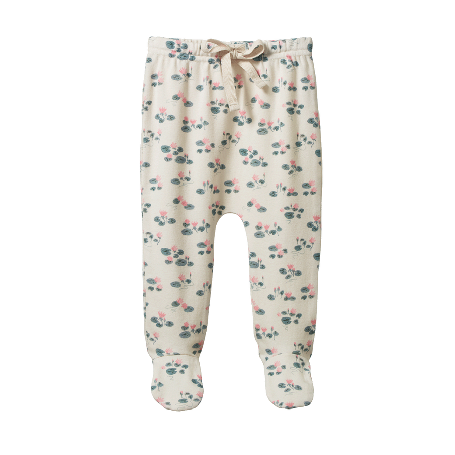 Footed Rompers - Waterlilies Print