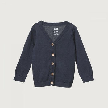 Cotton Knit Cardigan - Navy