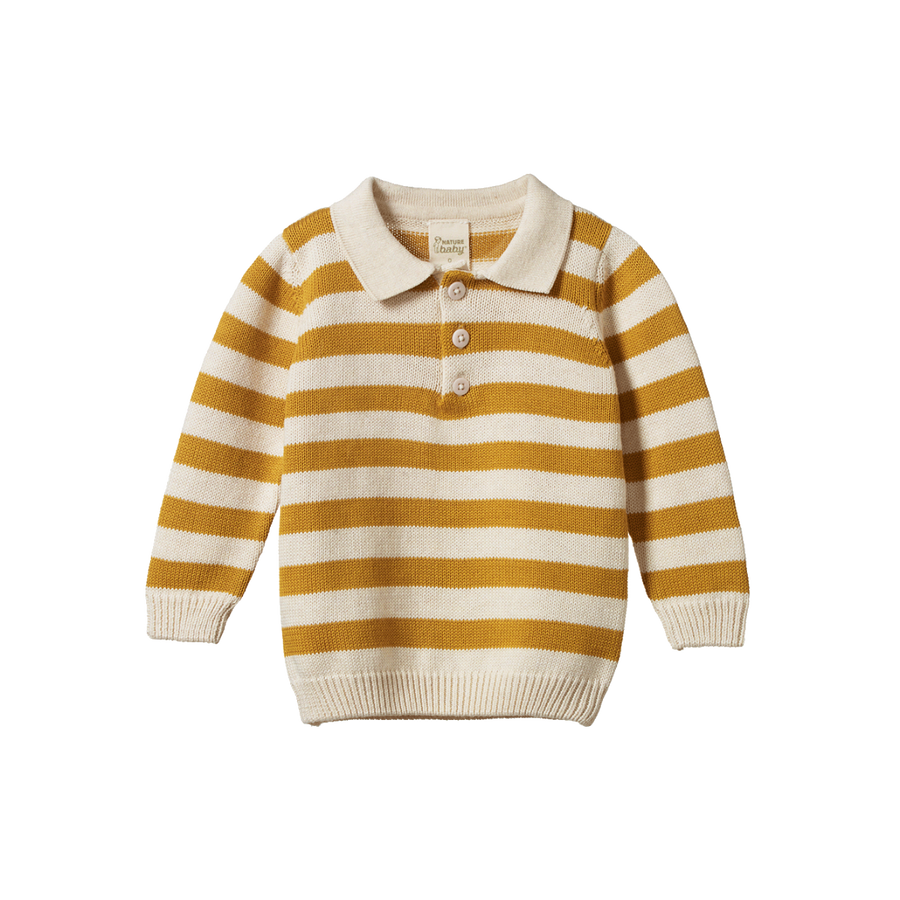 Grandpa Jumper - Yellow Sun Bold Stripe