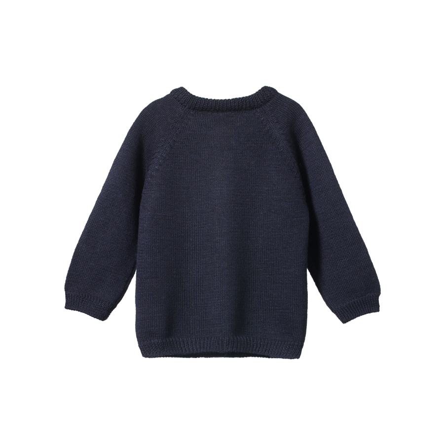 Merino Knit Cardigan - Navy