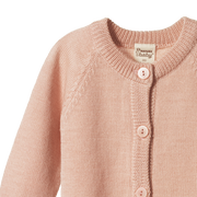 Merino Knit Cardigan - Rose Dust