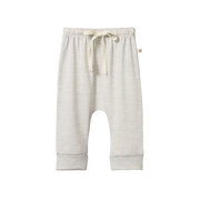 Merino Drawstring Pants-Light Grey Marl