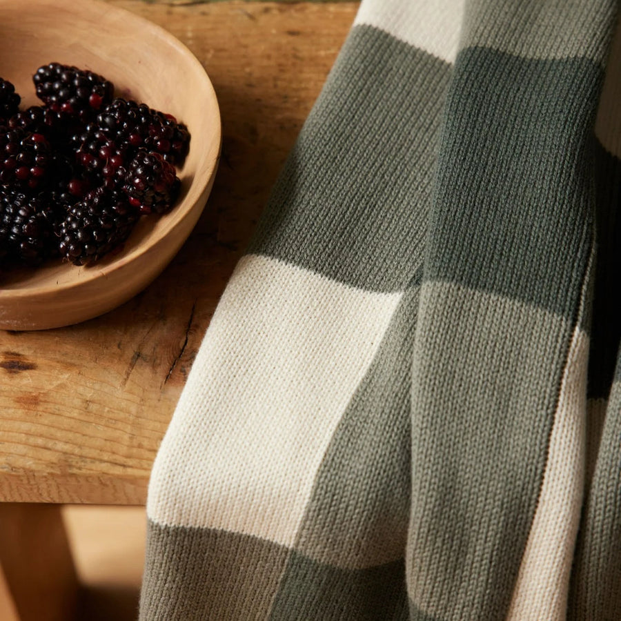 Dune Blanket - Thyme Check/Cot