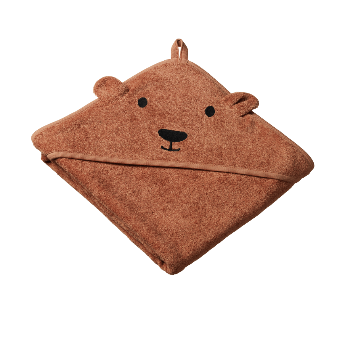 Bear Hooded Towel-Hazelnut