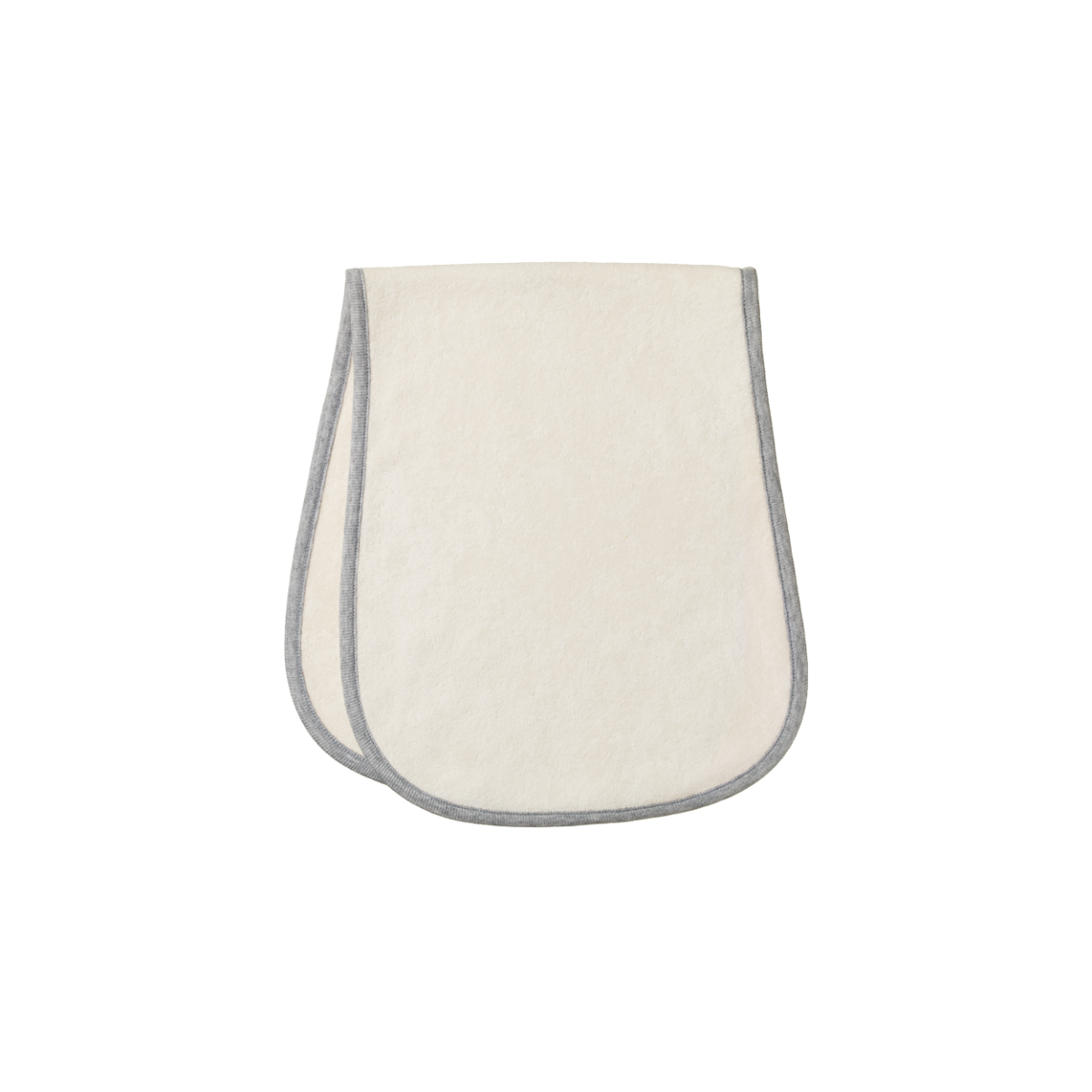 Burp Cloth 2 Pack - Natural/Grey Marl