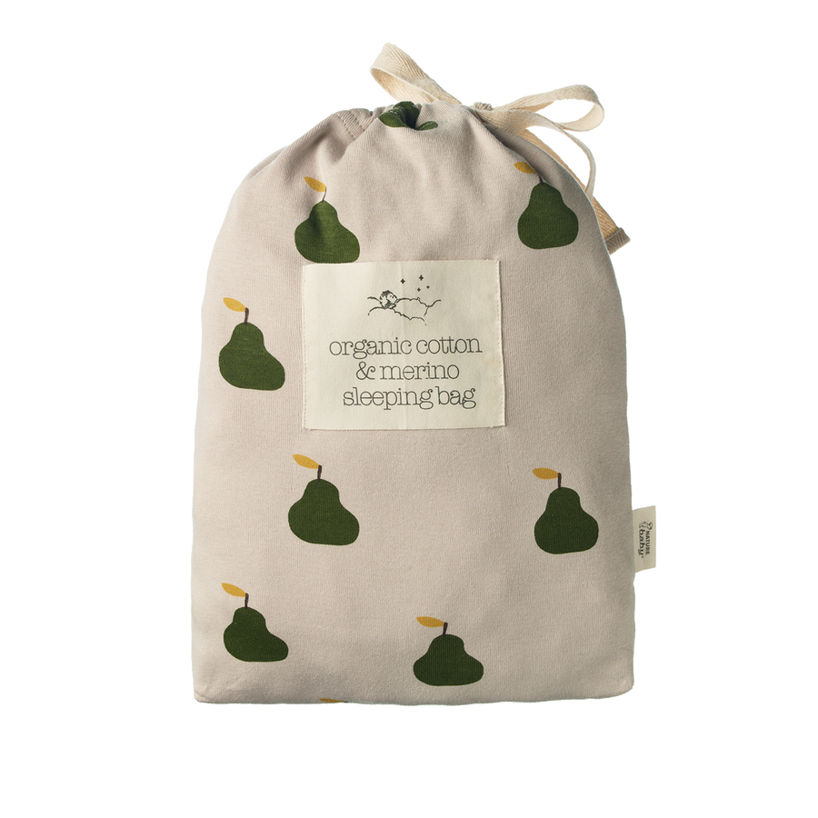 Organic Cotton & Merino Sleeping Bag - Grande Pear Print
