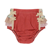 Red Dot Frilly Bottom Nappy Cover