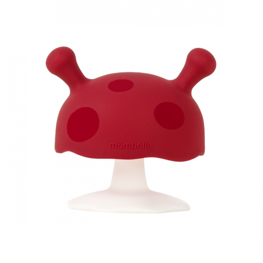 Mushroom Soothing Teether- Chimney Red