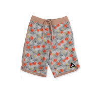 Tropics Long Board Short - Tan Floral