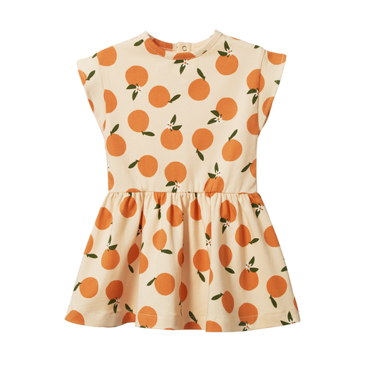 Twirl Dress-Grande Orange Blossom Print